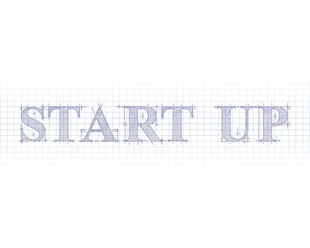 Start Up Technical Word Illustrazione stock