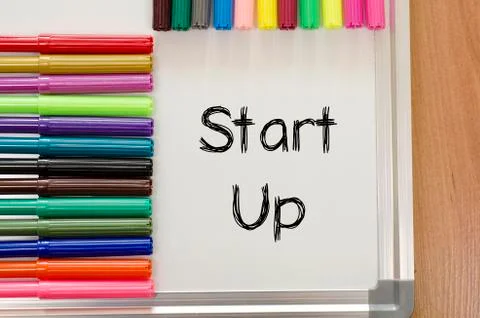 Start up text concept Stock Photos
