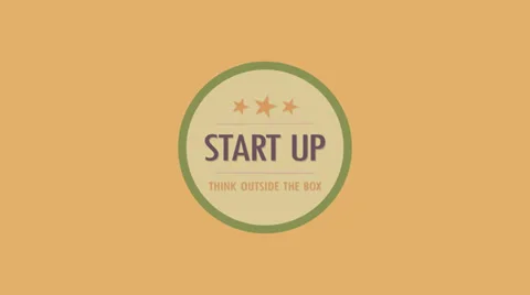 Start up.Think outside the box. Animated phrases. Stock Footage 32665368