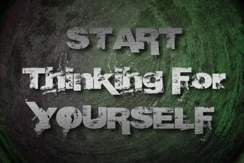 Start thinking for yourself concept Stock Illustration