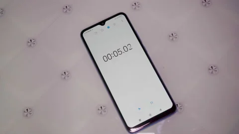 Start the timer on the smartphone Stock Footage 229838015