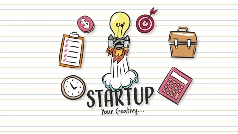 Start Up Titles After Effects stock