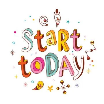 Start today Stock Illustration