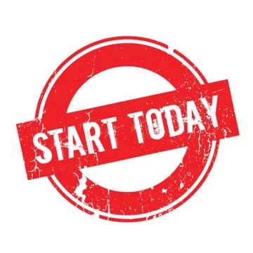 Start Today rubber stamp Stock Illustration