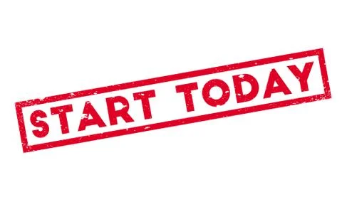 Start Today rubber stamp Stock Illustration