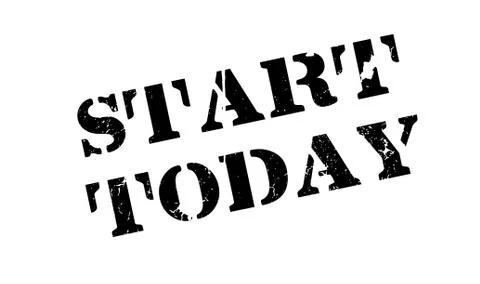 Start Today rubber stamp Stock Illustration