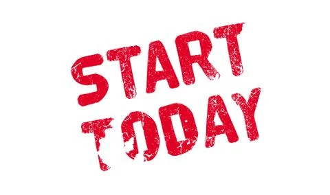 Start Today rubber stamp Stock Illustration
