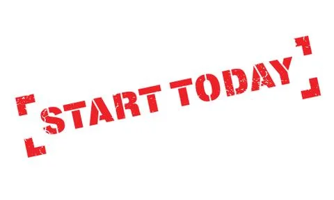 Start Today rubber stamp Stock Illustration
