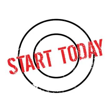 Start Today rubber stamp Stock Illustration