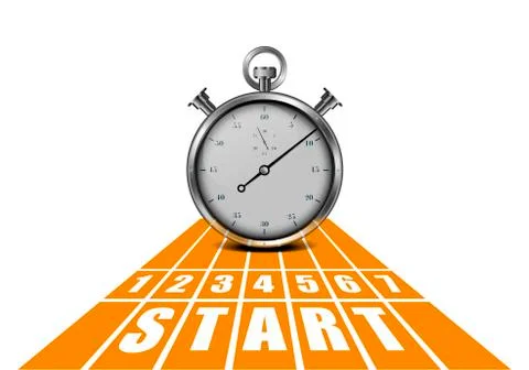 Start Track Stopwatch Illustrazione stock