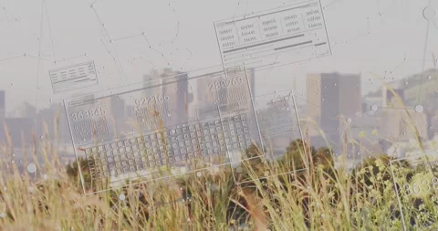 On start translucent data panels fading, drifting, rotating, updating values, Stock Footage 327128000