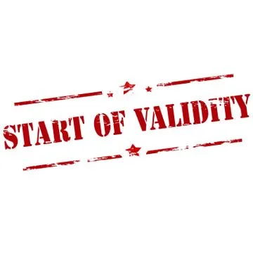 Start of validity Stock Illustration