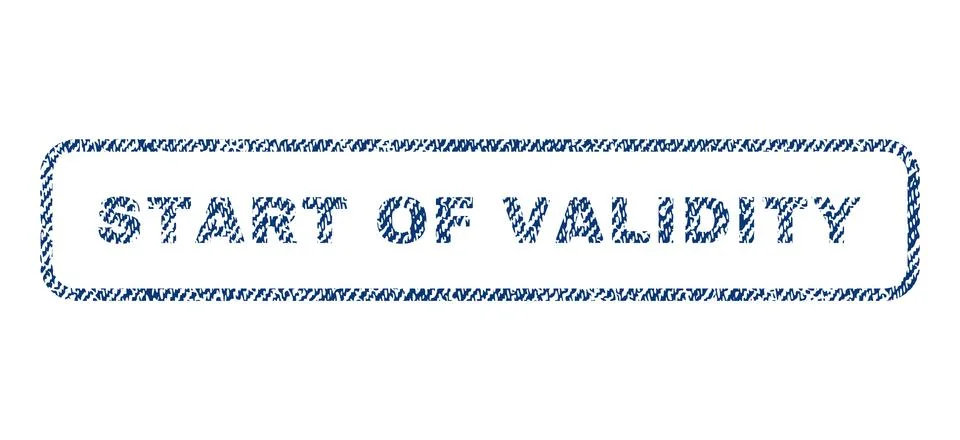 Start Of Validity Textile Stamp Stock Illustration