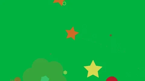 On start vector shapes sliding up-right, overlapping and rotating, forming Stock Footage 333630589