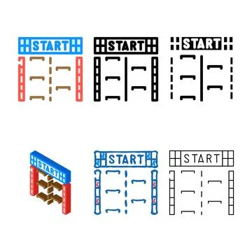 Start vehicle edition speed auto color icon vector イラスト素材