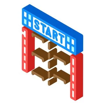 Start vehicle speed auto isometric icon vector illustration イラスト素材
