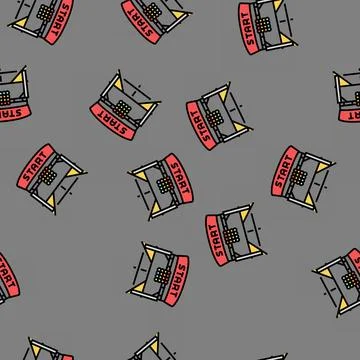 Start vehicle speed auto vector seamless pattern Stock Illustration