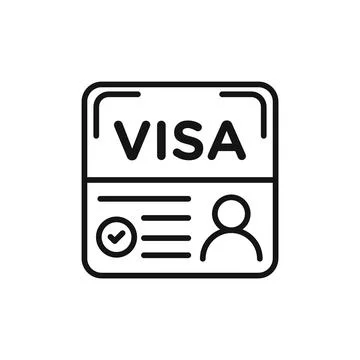 Start up visa logo sign vector outline Stock Illustration