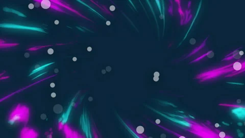 On start vortex radiating neon magenta-cyan streaks outward for hypnotic loop Stock Footage 310298888