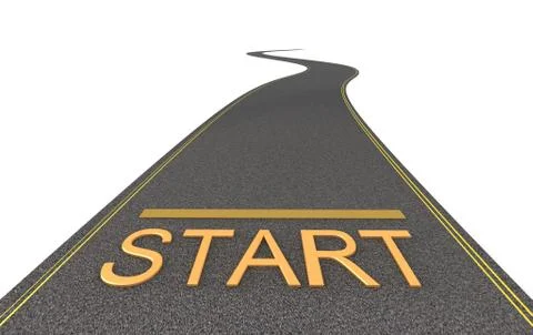 Start way. Isolated イラスト素材