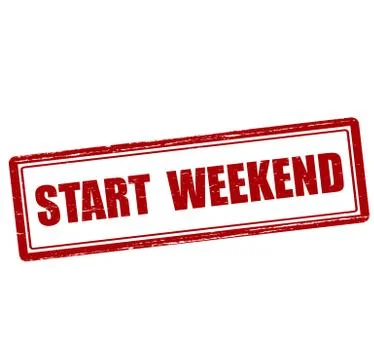 Start weekend Stock Illustration