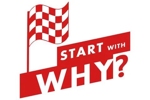 Start with WHY Red Poster Stock Illustration