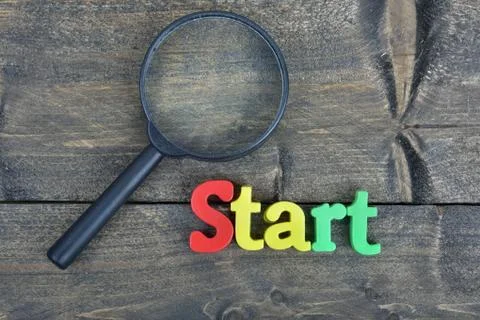 Start on wooden table Foto stock