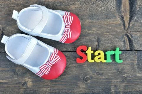 Start on wooden table Stock Photos