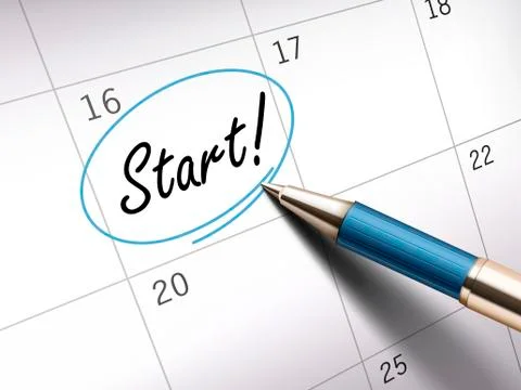 Start word marked Stock Illustration