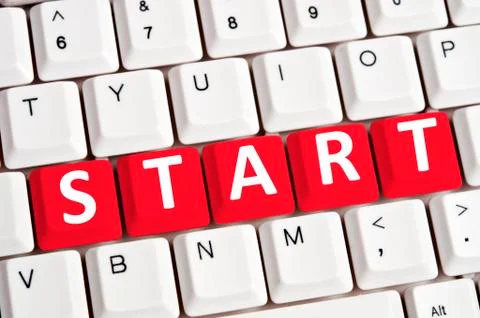 Start word Stock-Fotos