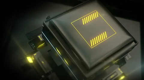 Start work futuristic sci fi machine. Stock Footage 63398007