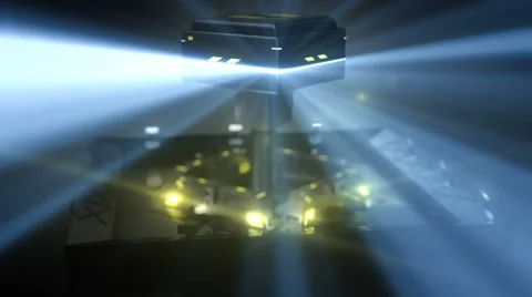 Start work futuristic sci fi machine. 스톡 동영상 63398011