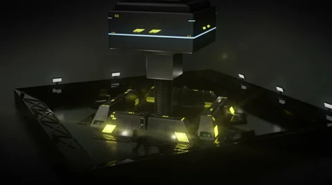 Start work futuristic sci fi machine. Stock Footage 63398020