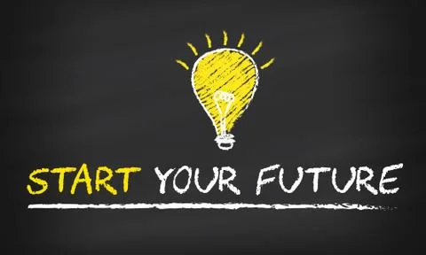 Start Your Future on blackboard. Stock Illustration