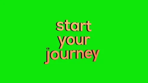 Start your journey 3D Text 4k Animation on White Alpha Channel black Green .. 스톡 동영상 313627632