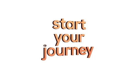 Start your journey 3D Text 4k Animation on White Alpha Channel black Green .. Stock Footage 313627654