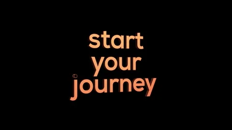 Start your journey 3D Text 4k Animation on White Alpha Channel black Green .. Stock Footage 313628092