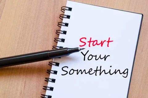 Start your something text concept Stock Photos