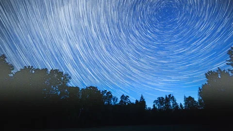 Startails time lapse from day to night. Stock Footage 248632020