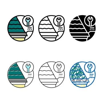 Starter strips color icon multipack vector Stock Illustration