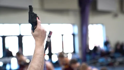 Starters Pistol - race Stock Footage 127644832
