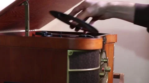 Starting a 45 Record Low Angle Stock Footage 49729254