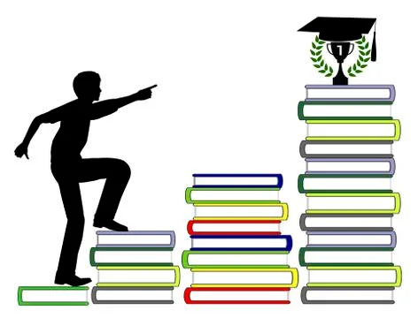 Starting the academic career Illustrazione stock