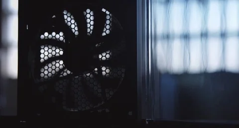 Starting and stopping a CPU cooler of pc Stock Footage 77249307