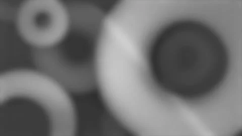 Starting animation on canvas showing three rings pulsing, chevron pointer Video stock 311415954