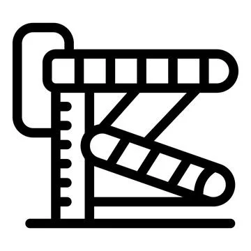Starting block with ladder and adjustable height for swimming pool Stock Illustration
