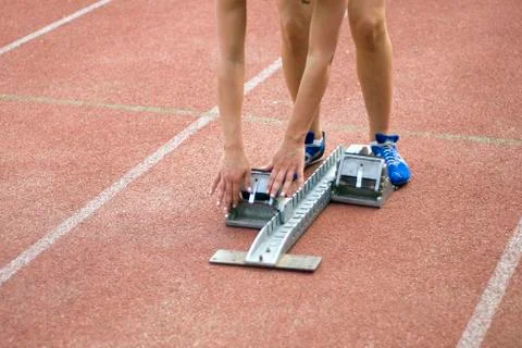 Starting-block Foto stock