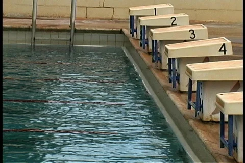 Starting blocks Stock Footage