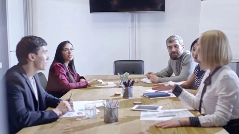 Starting Business Meeting Stock Footage