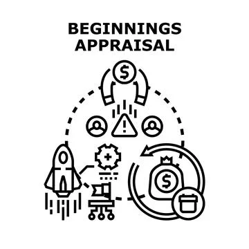Starting business project evaluation and investment planning concept 스톡 일러스트